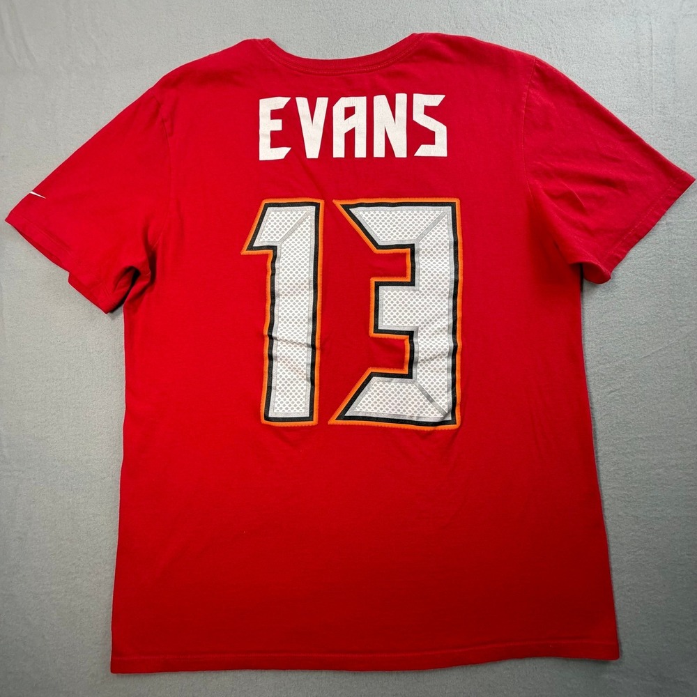 Nike Tampa Bay Buccaneers Shirt Mens Medium Red Mike Evans 13 NFL Tee Game Day